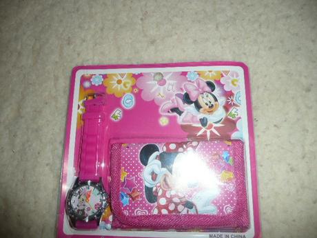 Sada minnie peněženka dětské hodinky, 