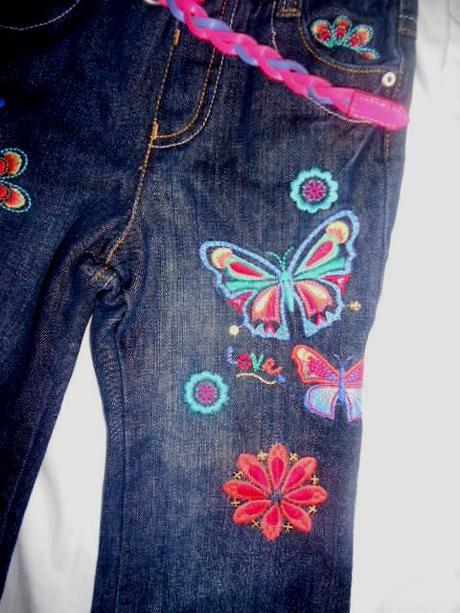 Luxusní vyšívané kalhoty s páskem, 92