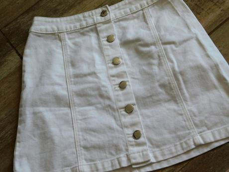 Džínová propínací sukně, h&m,34