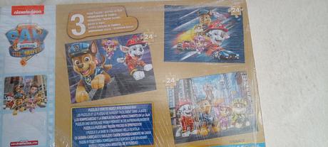 Dřevěné puzzle tlapková patrola 3x24 dílků v krabi,