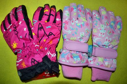 2x rukavice na 6- let dívčí, 116 / 122 / 128