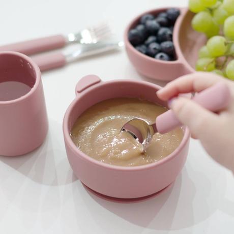 Jídelní silikonová sada panda, 