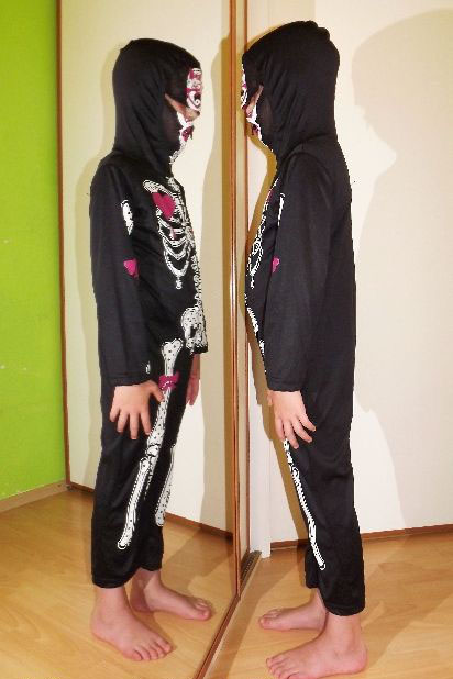 Karnevalový kostým maska slečna kostlivka,