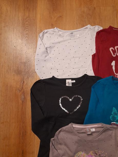 10x tričko, h&m, c&a, peppers, sinsay atd, 134/140, h&m,134