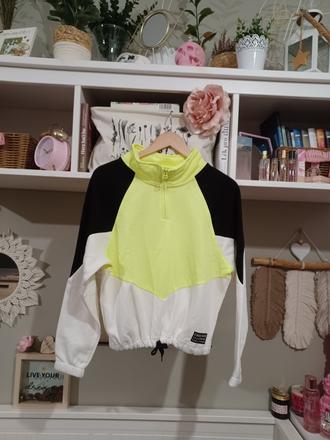 Sportovní neonová mikina, h&m,152