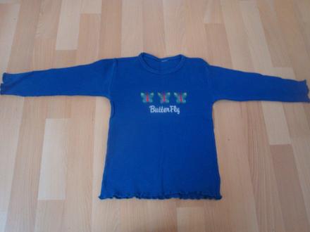 Tričko s dlouhým rukávem - motýlci, 104