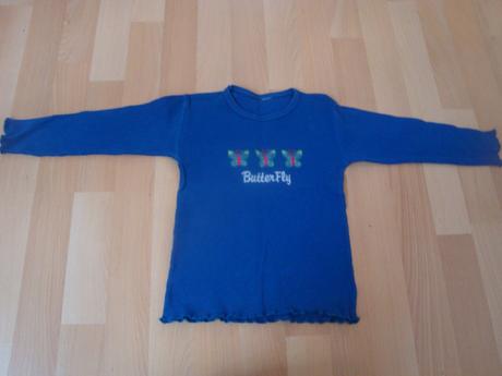 Tričko s dlouhým rukávem - motýlci, 104