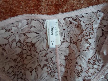 Růžové krajkové kalhotky, sinsay,m