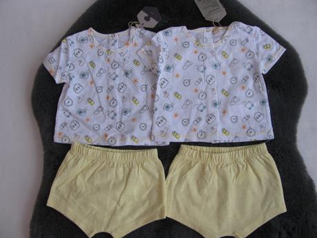 Letní set-tričko+ šortky - dvojčata/ v.50-56, 56