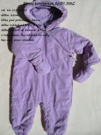 Zimní kombinéza s rukavicemi baby mac, baby mac,86
