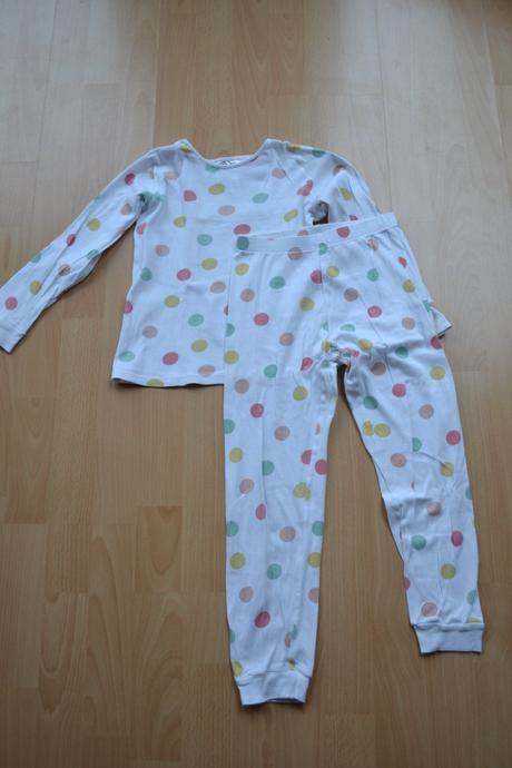 Bavlněné pyžamo s puntíky, h&m,122