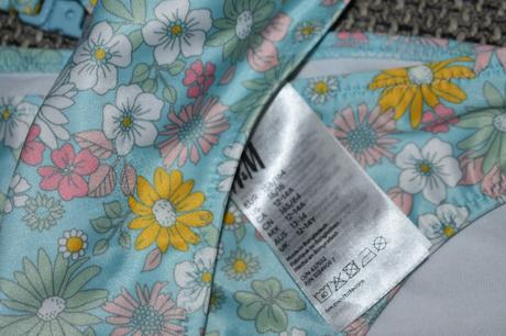 Dívčí plavky h&m s kytičkami, velikost 152/158, h&m,152