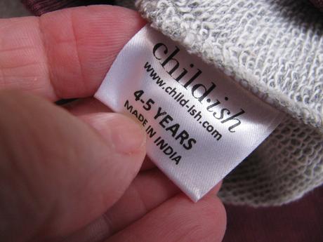 Šedá bavlněná mikina s nápisem, 110