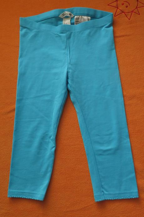 3/4 legíny modré, h&m,116