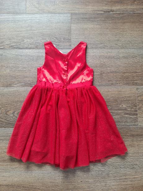 Červené šaty h&m vel 122/128, h&m,122