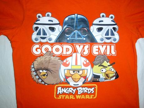 Nádherné oranžové tričko angry birds, h&m,116