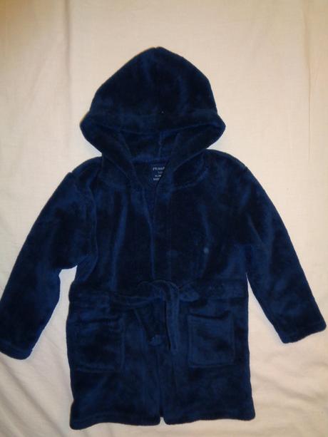 Měkoučký tmavě modrý flízový župan, primark,92