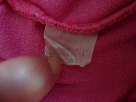 Tepláky sytě růžové s puntíkem, vel. 86, 86