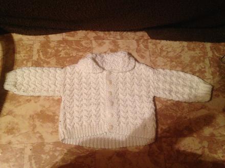 Dětský domácky pletený svetr - svetřík vel. 62-68, 62