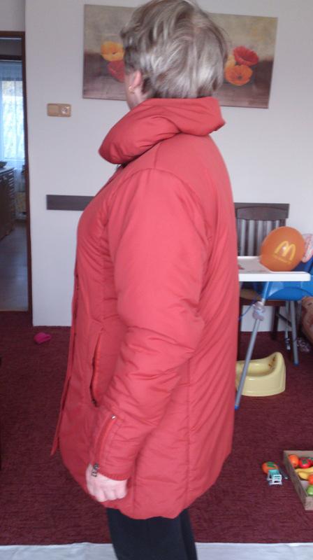 Dámská jarní tříčtvrteční bunda, cihlová, vel.l, l