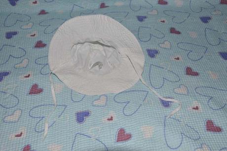 Bílý letní klobouk s širokou krempou, vel. 68/74, h&m,74