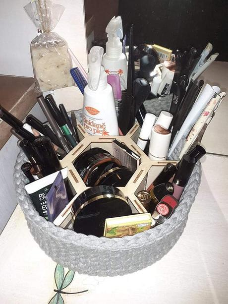 Háčkovaný košík - nový, 