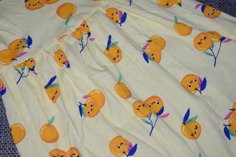 Bavlněné šaty h&m s mandarinkama, 134/140, h&m,134