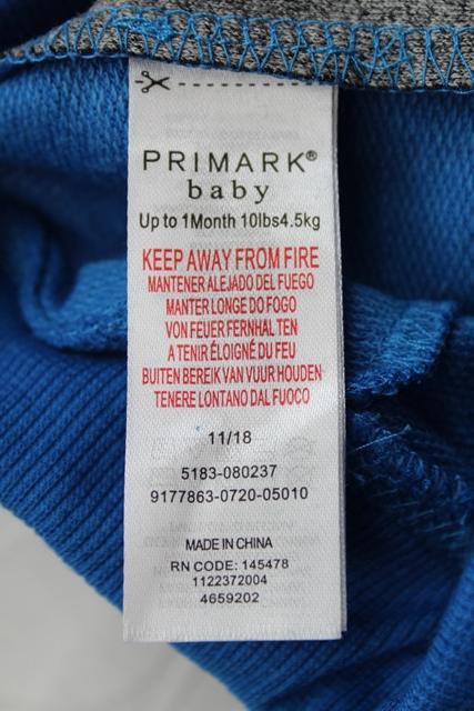 Tepláky vel. 0 - 1 m, primark,<50