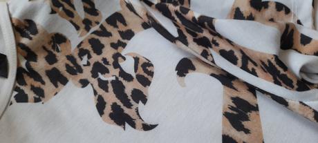 Siksilk pánské bílé tričko s leopardím vzorem, m