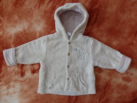 Teplá chlupatková mikinka - bundička, c&a,80