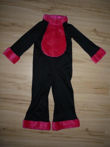 Overal/kostým se třpytivým růžovým kožíškem, 