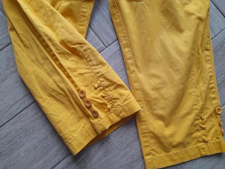 Hořčicové capri kalhoty, l