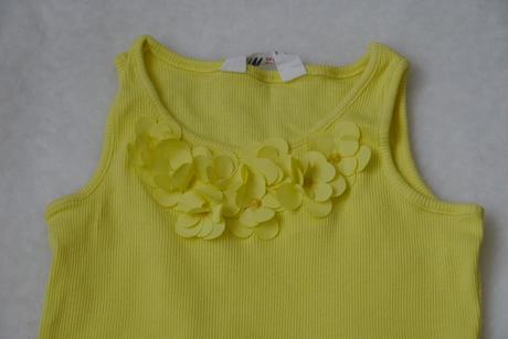 Zlute zebrovane tilko, h&m,98