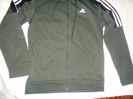 Luxusní khaki bavlněná mikina adidas, adidas,s