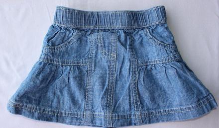 X64. riflová sukýnka 3-6 měs., george,68