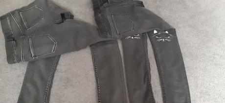 2 x jegginy hm - již jen jedny, h&m,134