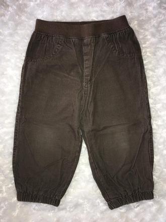 Hnědé podšité manžestrové kalhoty f&f, f&f,86
