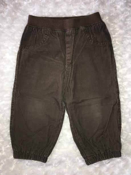 Hnědé podšité manžestrové kalhoty f&f, f&f,86