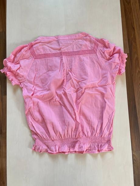 Růžová halenka s krajkou, vel m, peak performance, m