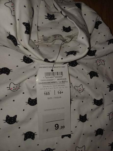 Nový dívčí rolák s kočkami vel 165, terranova,164