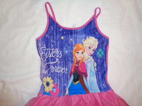 Luxusní šaty frozen s tylovou sukní - bodýčkové, c&a,134 / 140