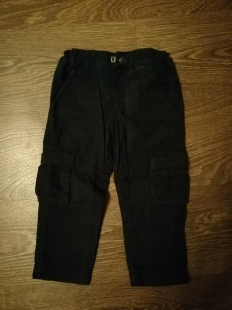 Bavlněné podšité tmavě modré kapsace - nenošené, 92