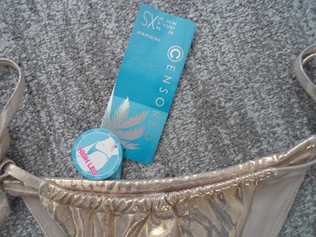 Zlaté plavkové kalhotky bikiny - xs, new yorker,xs