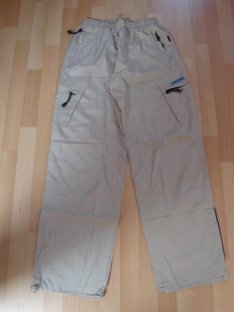 Šusťákové kalhoty pro volný čas - béžové, xl