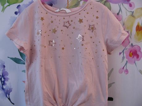 Dívčí souprava-flitrová sukně + tričko h&m, h&m,146