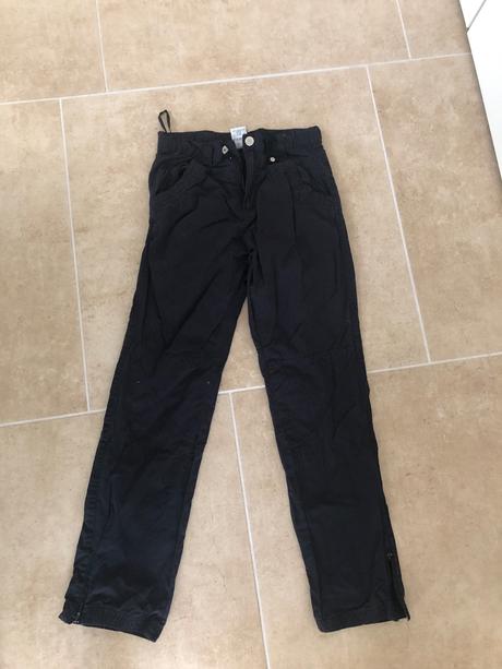 Vyteplene cerne kalhoty 134/140 kinderbutt, 140