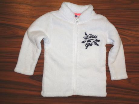 Krásná měkoučká bílá flízová mikina 86/92, lupilu,86 / 92