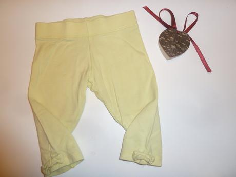 Žluté legíny s mašličkami, f&f,62