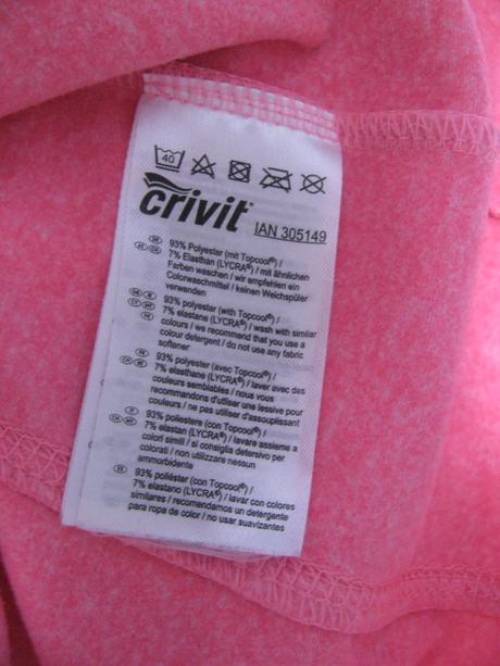 Funkční růžová mikina, střik, crivit,140