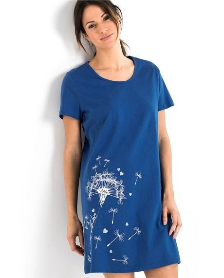 Dámská noční košile pampeliška modrá vel. s, bonprix,36 / 38 / s